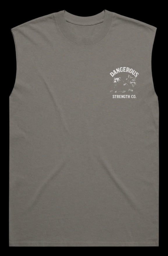"Dual Threat" Heavy Faded Tank