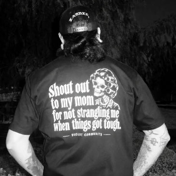 VC member wearing Shout Out to My Mom shirt — square community photo