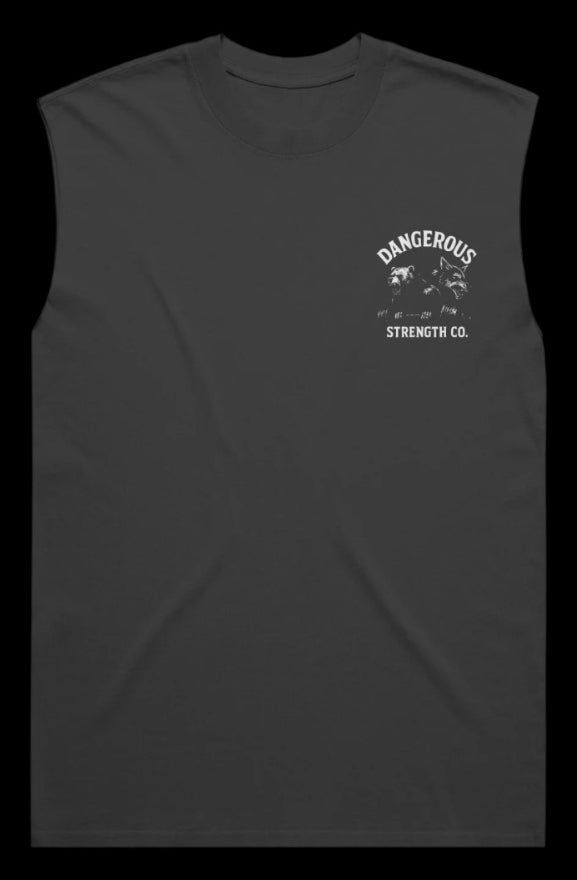 "Dual Threat" Heavy Faded Tank
