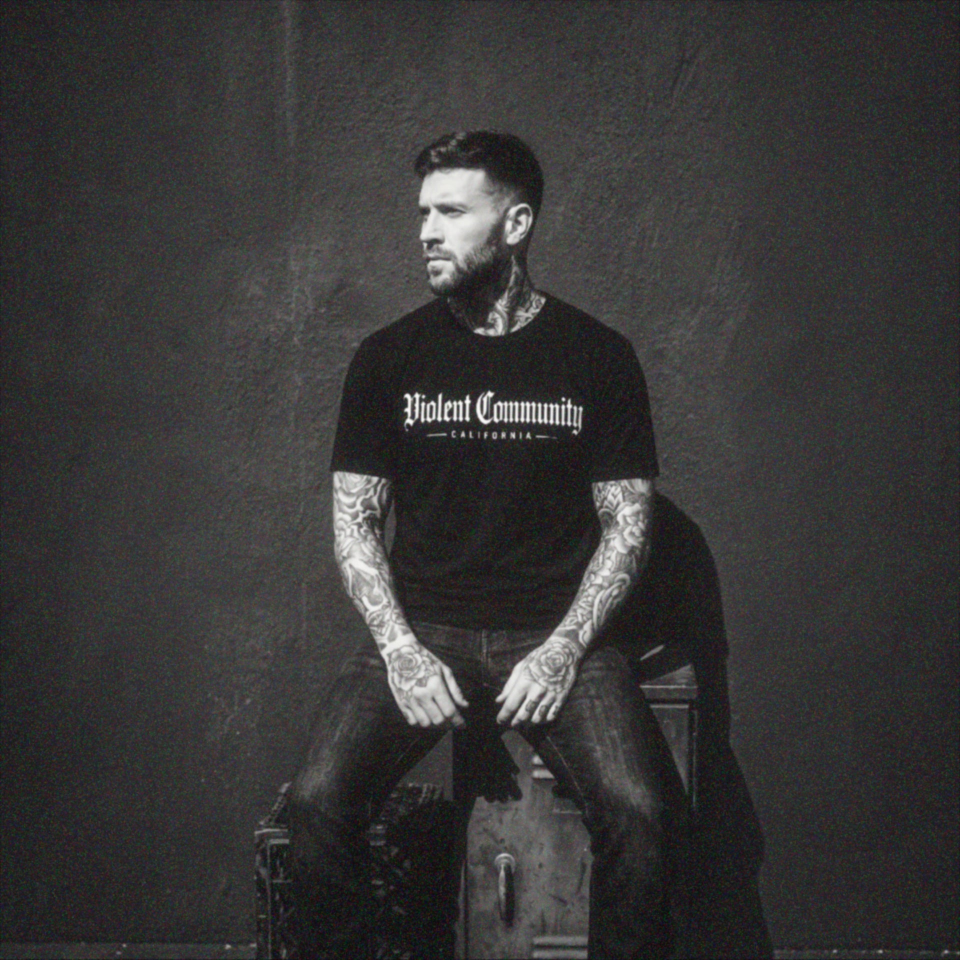 Violent Community California black T-shirt alternate view